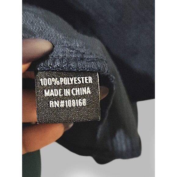 RSQ Navy Blue Corduroy Button Down Shirt Girls Junior's Size Large *see Sizing - Picture 5 of 7